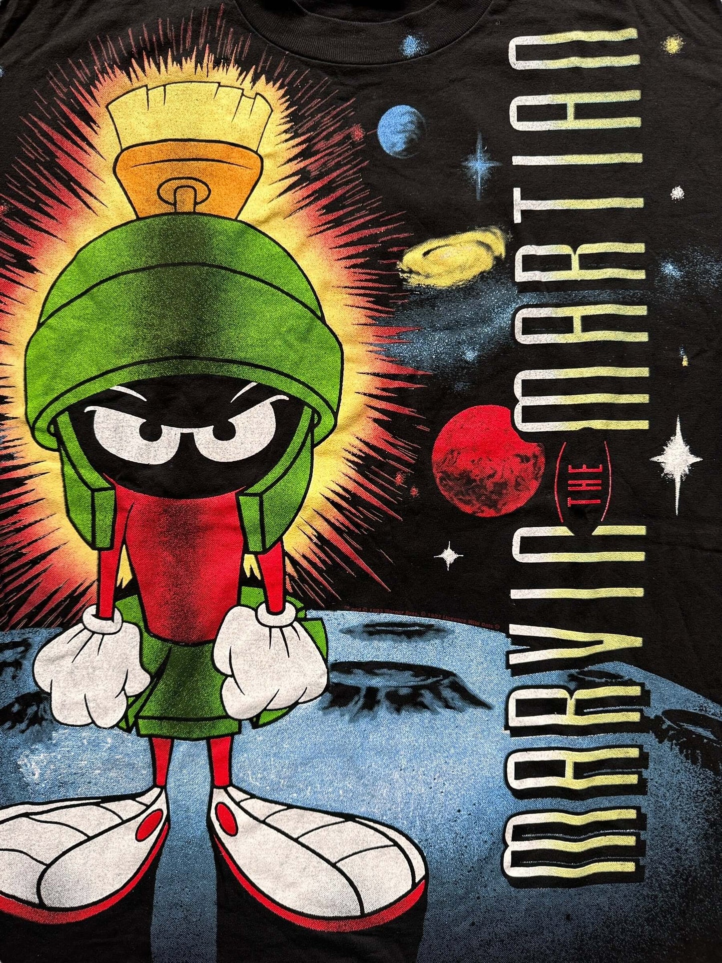 Front Graphic of Vintage Marvin the Martian All Over Print SZ XL