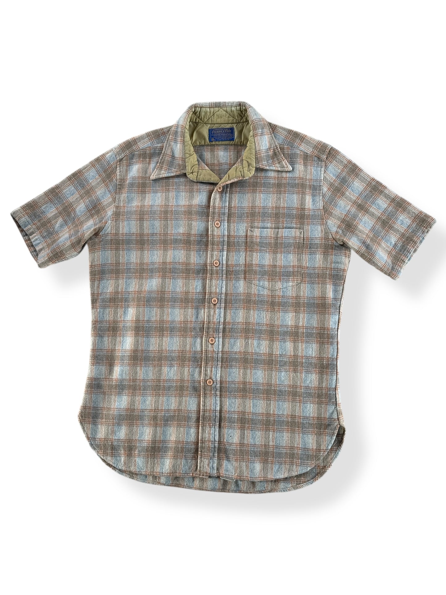 Front of Vintage Short Sleeve Pendleton Flannel SZ L