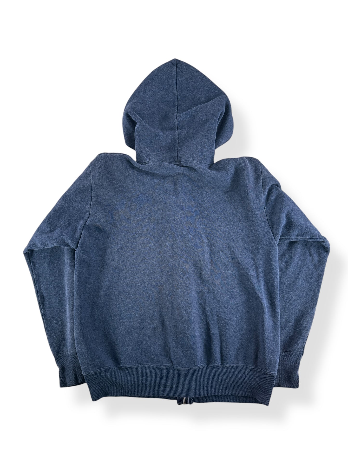 Back of Vintage Flocked Columbia University Zipped Hoodie SZ M