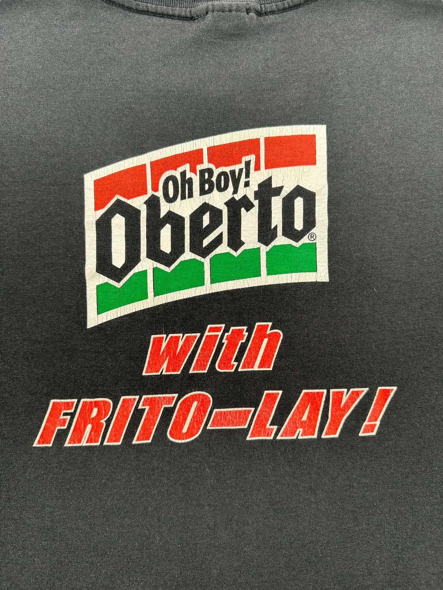 Back Graphic of Vintage On Our Way Oberto Tee SZ XXL