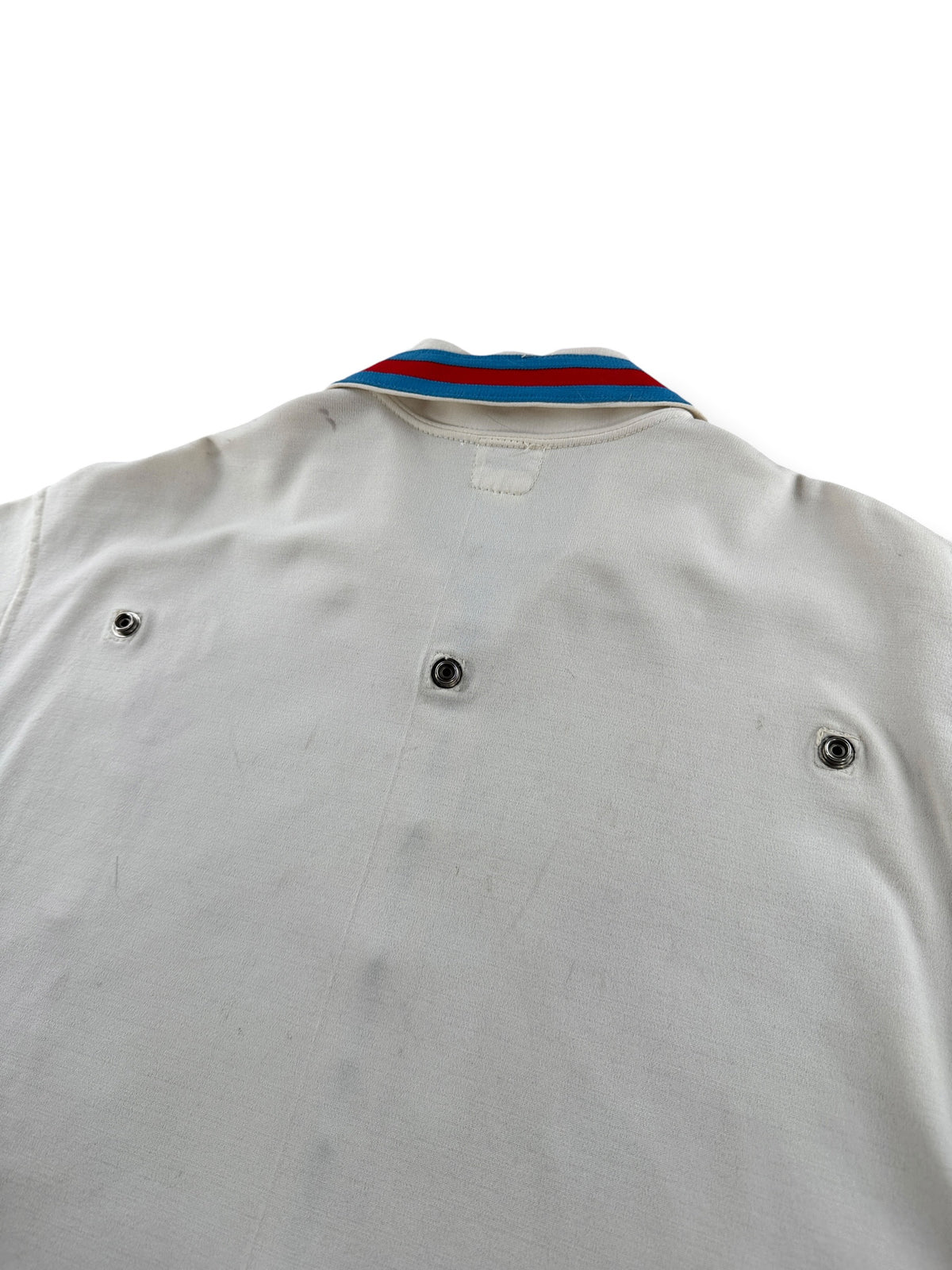 Buttons on back of Vintage Athletic Supply Sealth Jersey SZ 44