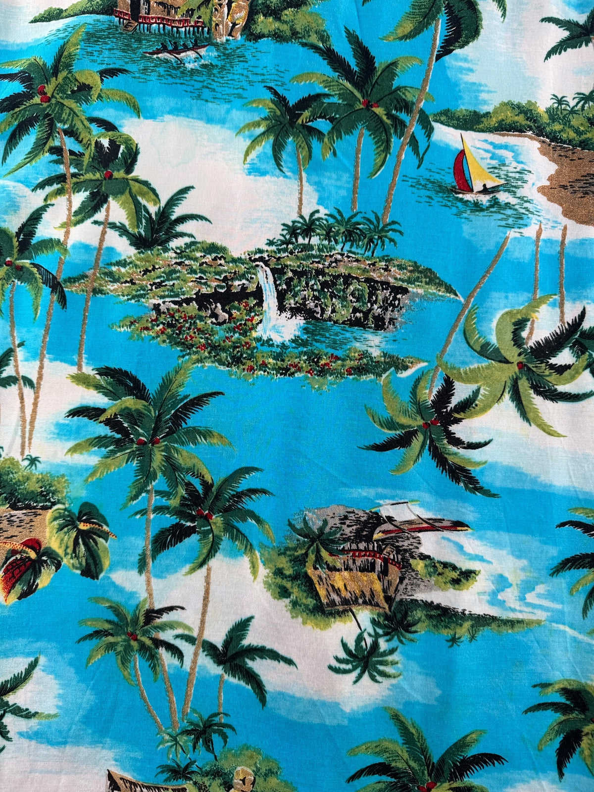 Patern on Vintage Kuonakakai Aloha Shirt SZ L