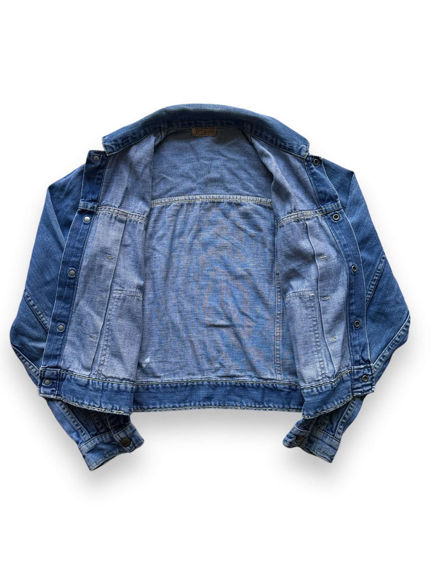 inside of Vintage Buckaroo by Big Smith Pleated Denim Jacket SZ XS