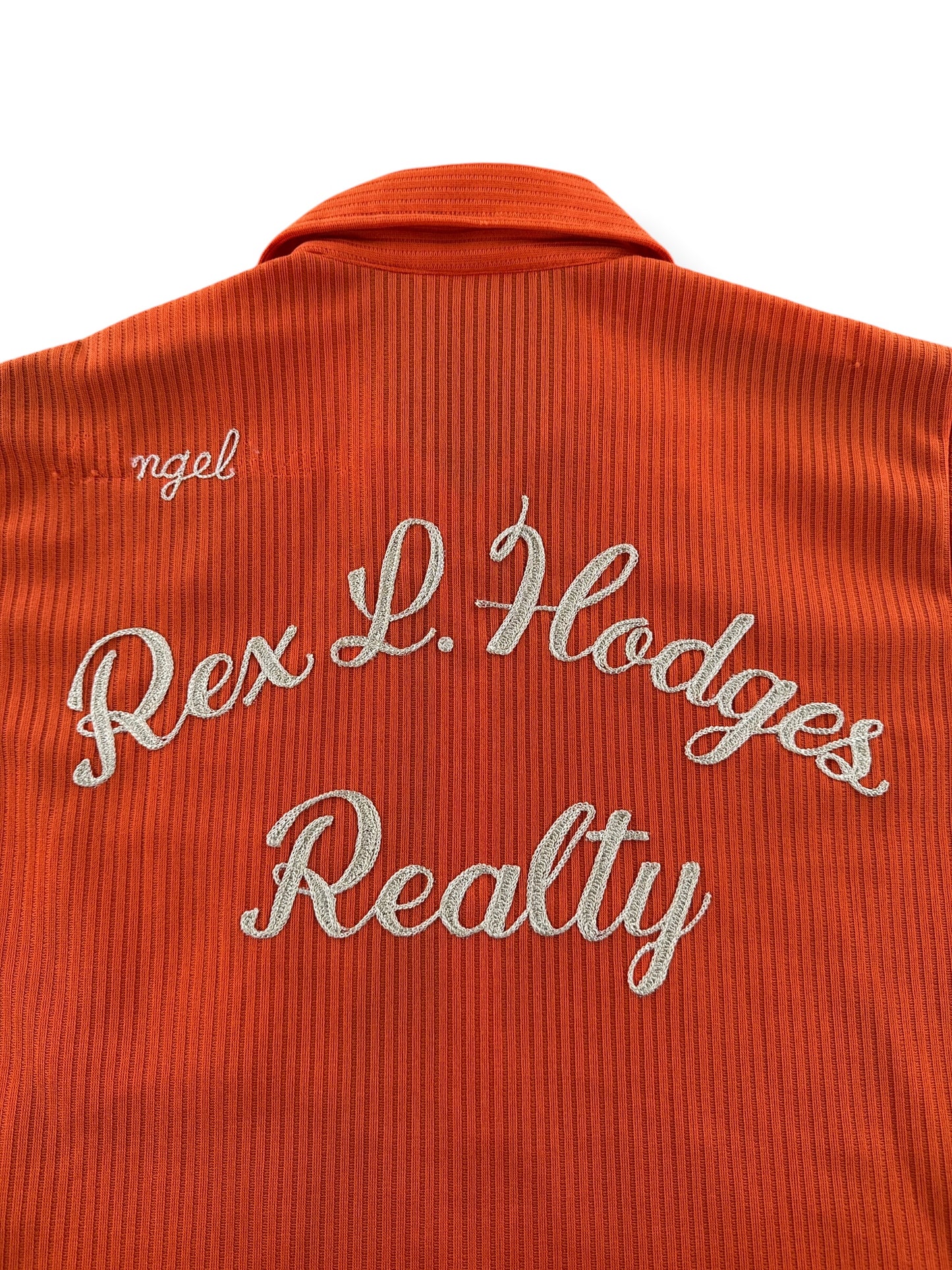 Back Design on Vintage Chain Stitch King Louie Bowling Shirt SZ M