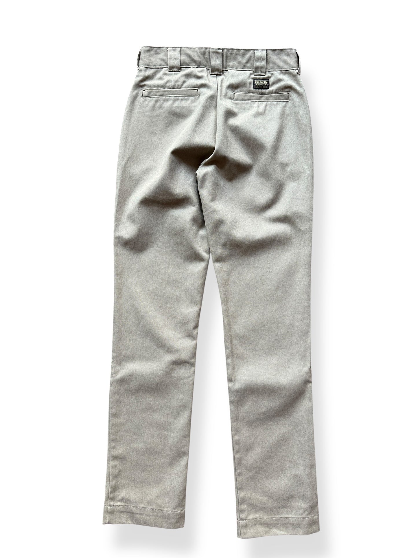 Back of Filson Grey Khaki Anchorage Work Pants W29