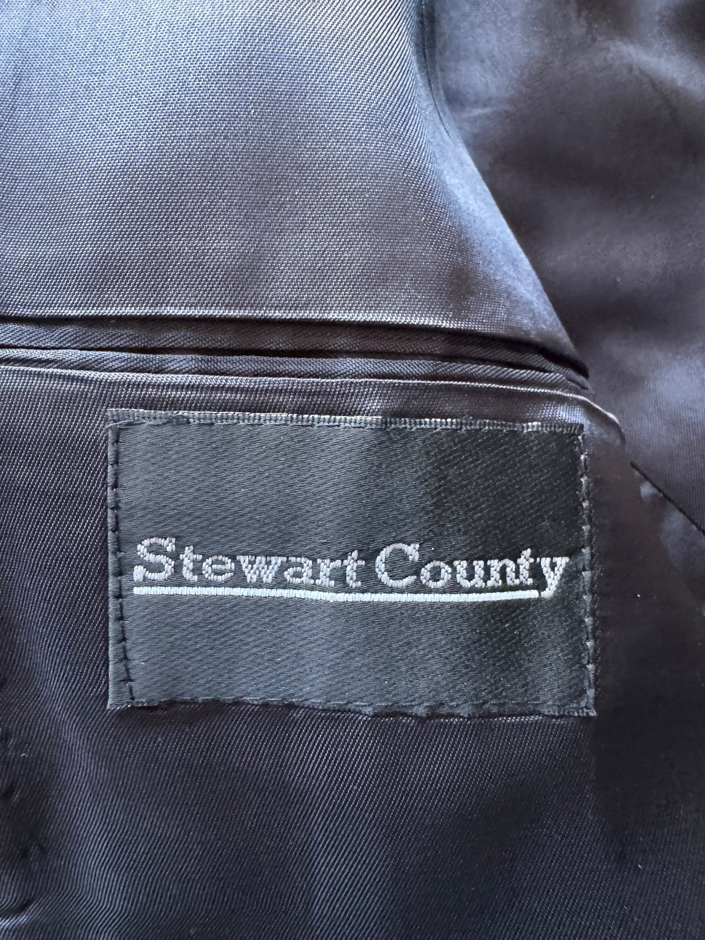 Label on Stewart County Wool Blazer SZ L