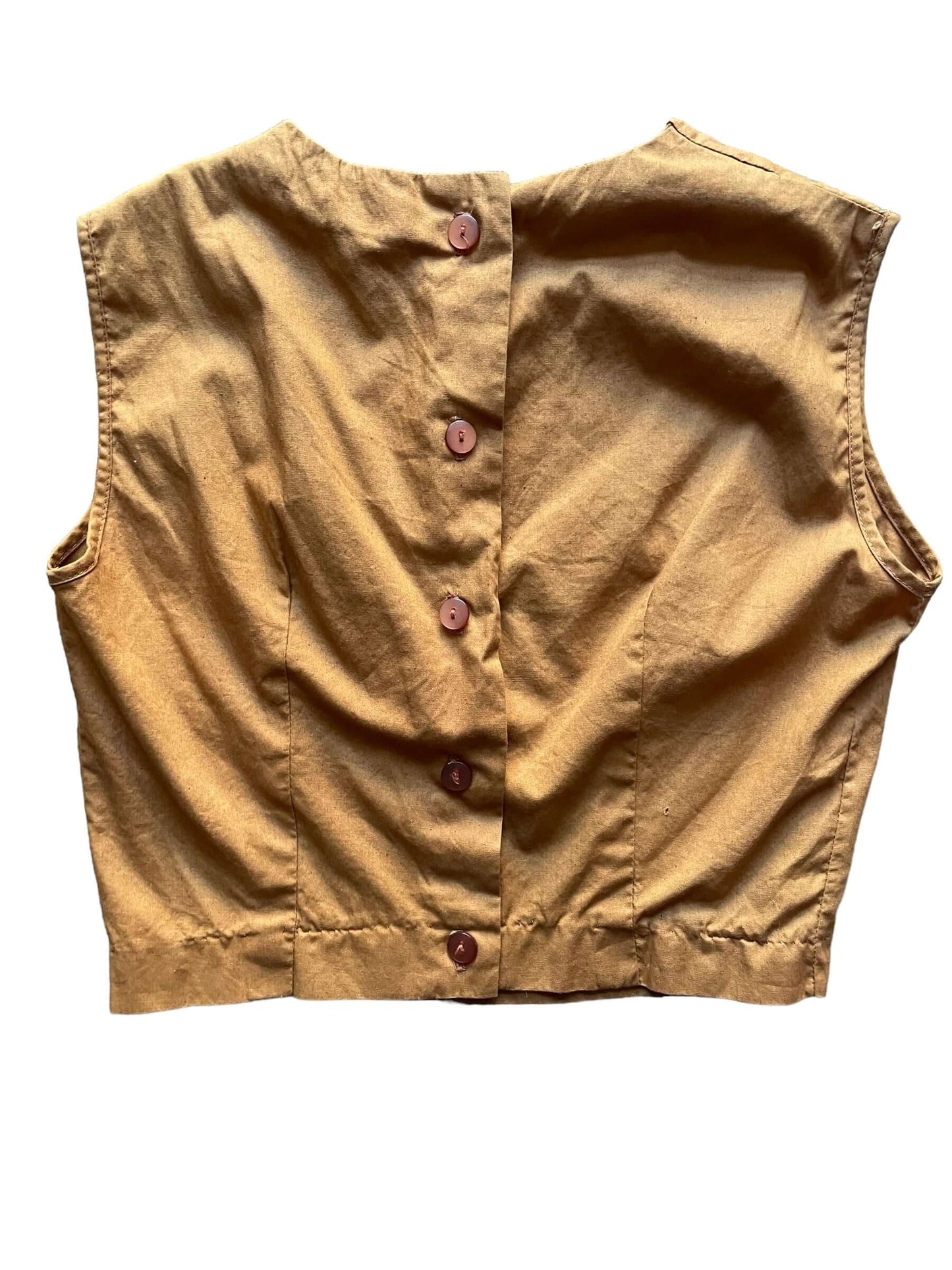 Back vie wof 1960s Back Button Cropped Top M