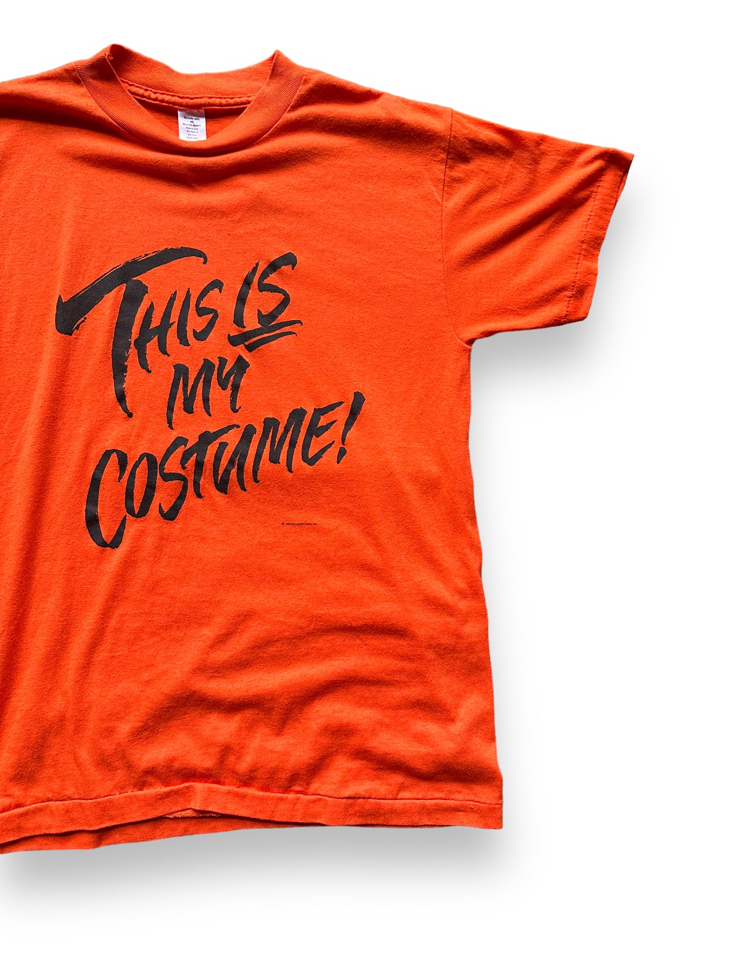 Front Left View of Vintage "This is My Costume" Halloween Tee SZ XL | Vintage T-Shirt Seattle | Barn Owl Vintage Tees Seattle