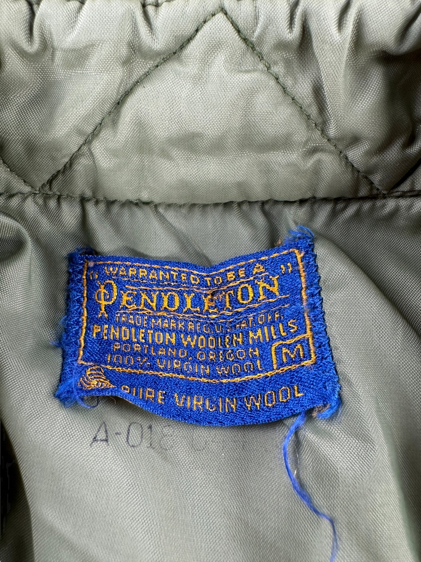 Tag on Vintage Pendleton Short Sleeve Flannel SZ M AS IS