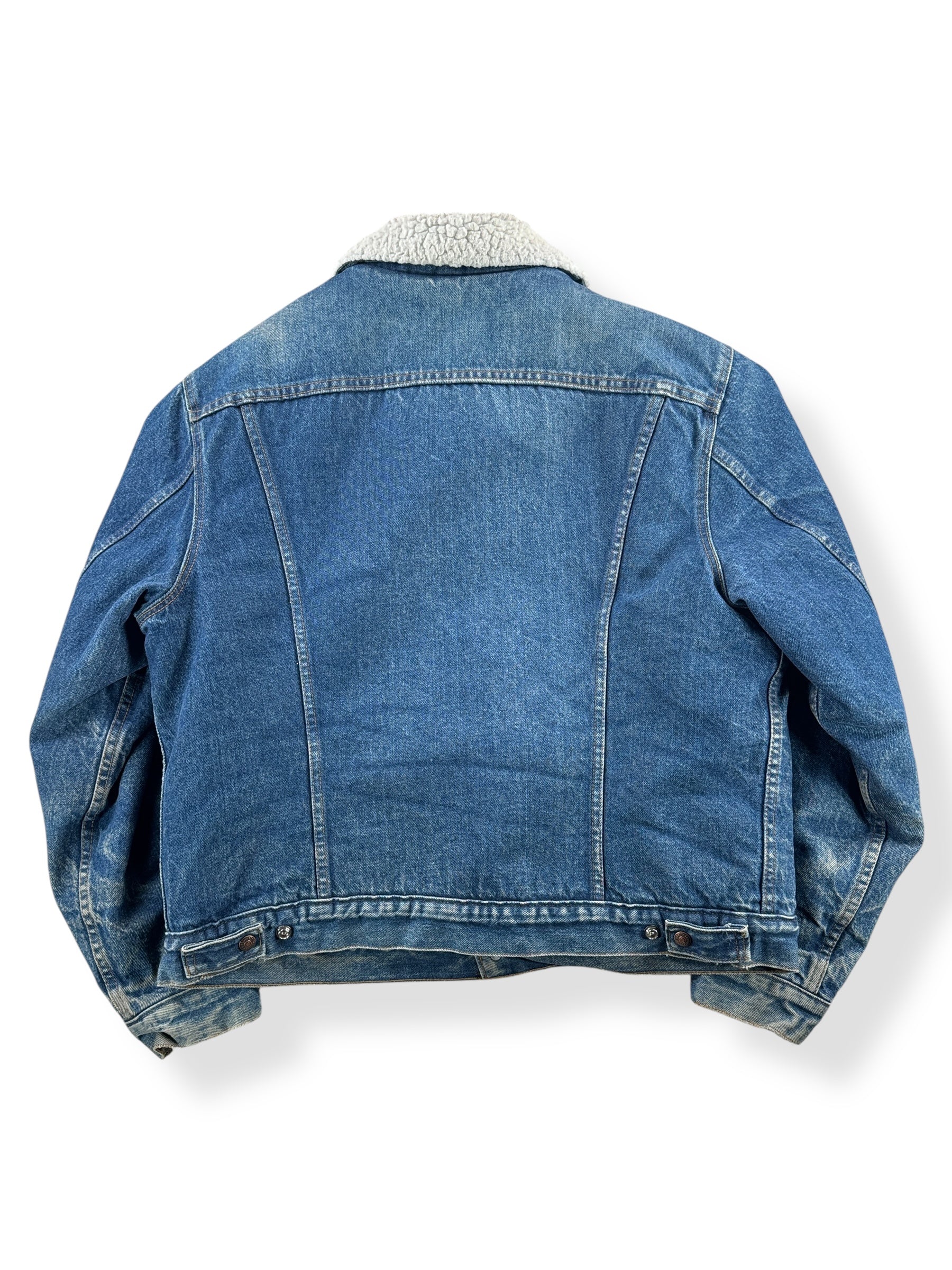 Back of Vintage Levi's Shearling Lined Denim Trucker SZ 46L