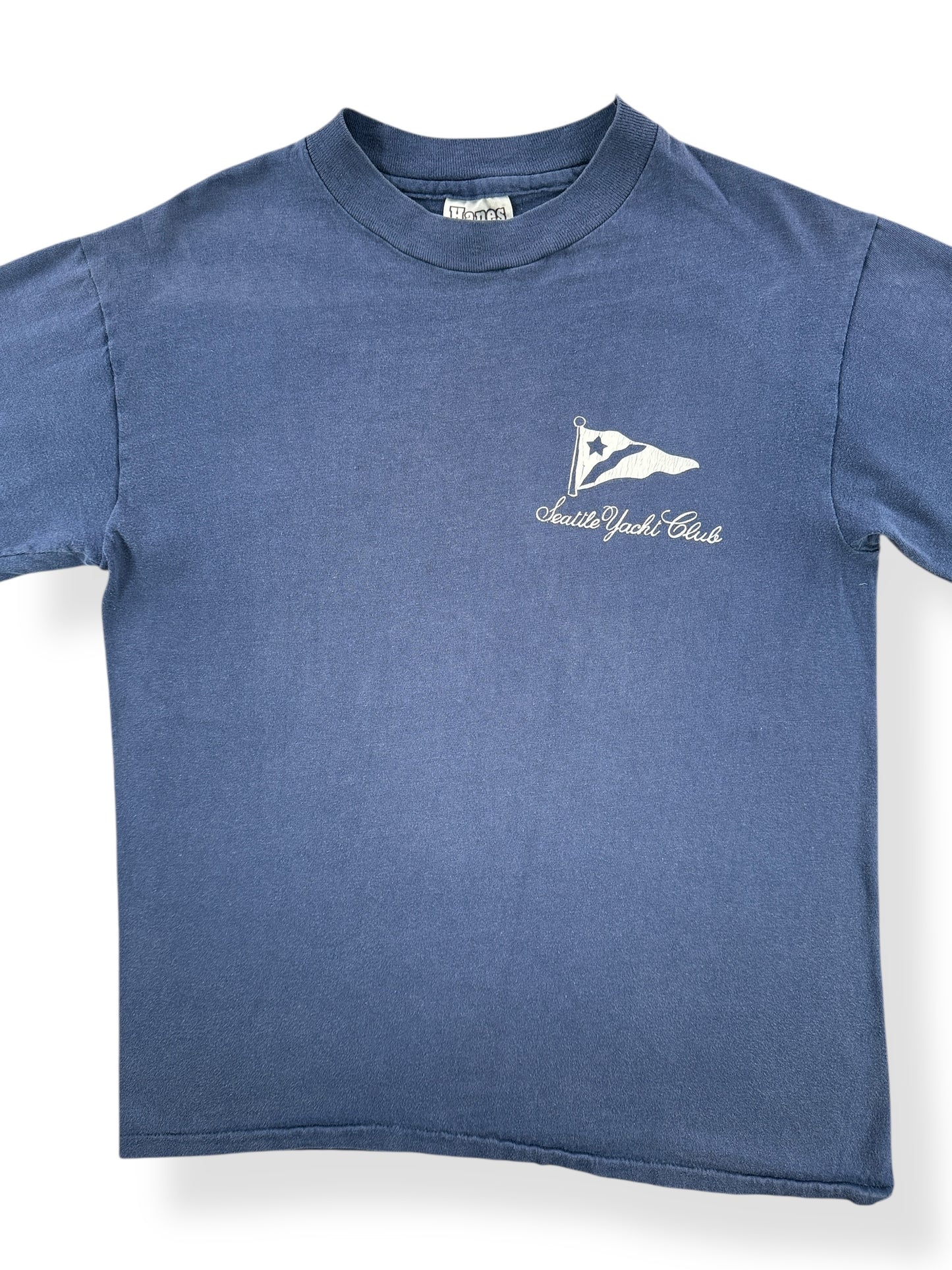 Front Close Up of Vintage Seattle Yacht Club Tee SZ S