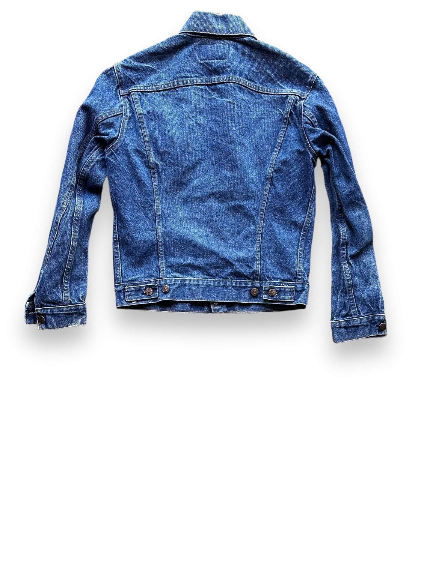 Rear View of Vintage Dark 2-Pocket Levi's Type III Denim Jacket SZ 38 | Vintage Denim Jacket Seattle | Seattle Vintage Denim