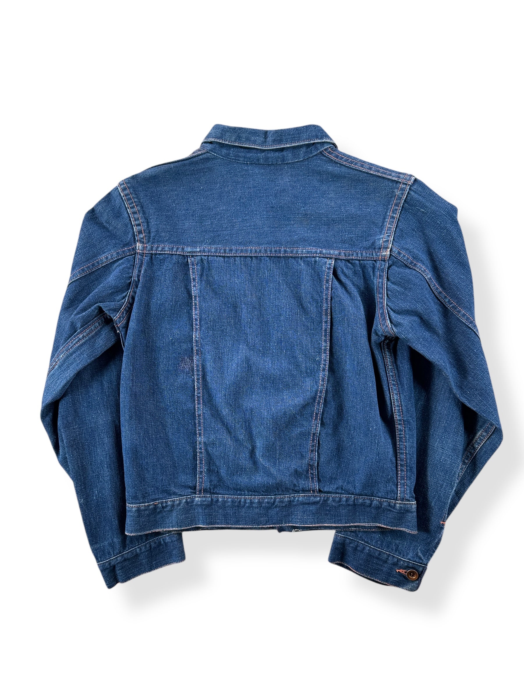Back of Vintage Tiny 40s/50s Era Selvedge Denim Jacket SZ XS