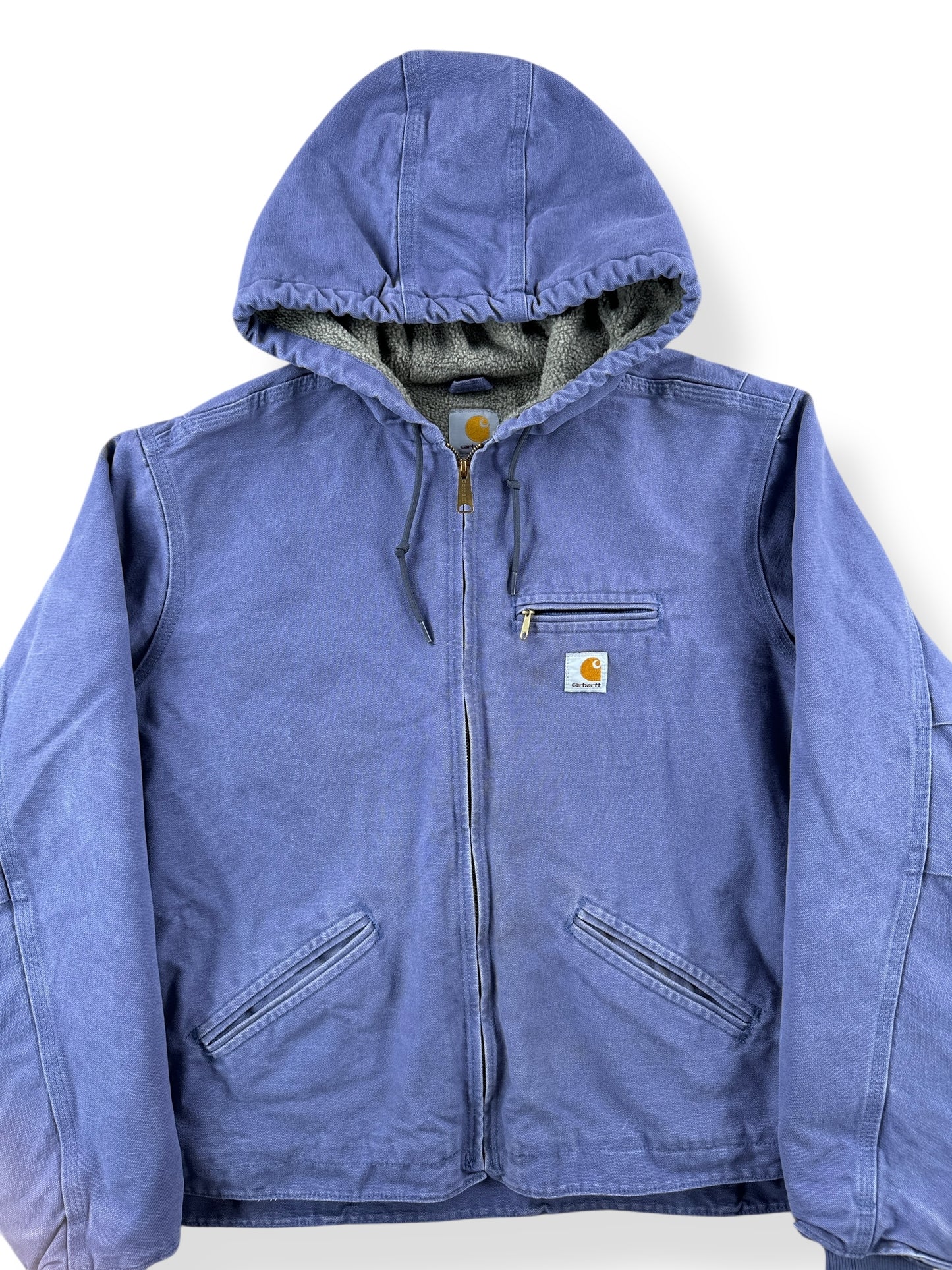 Front Close Up of Carhartt Women's Blue Dusk Jacket SZ XXL