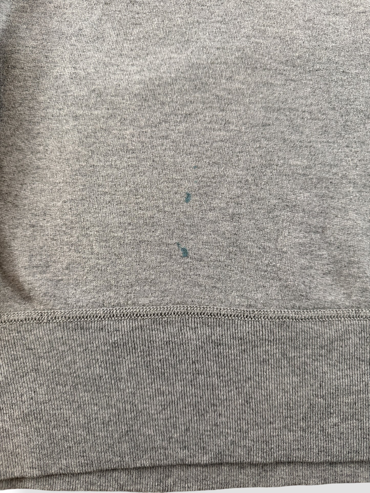 Stains on Modern Repro Velva Sheen Heather Grey Double V Sweatshirt SZ XL
