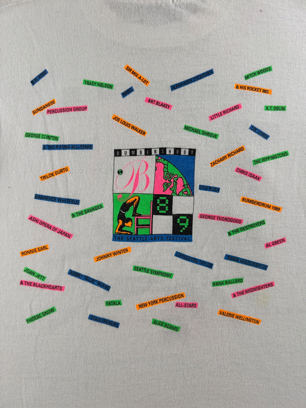 Back Graphic of Vintage Bumbershoot '89 Tee SZ L