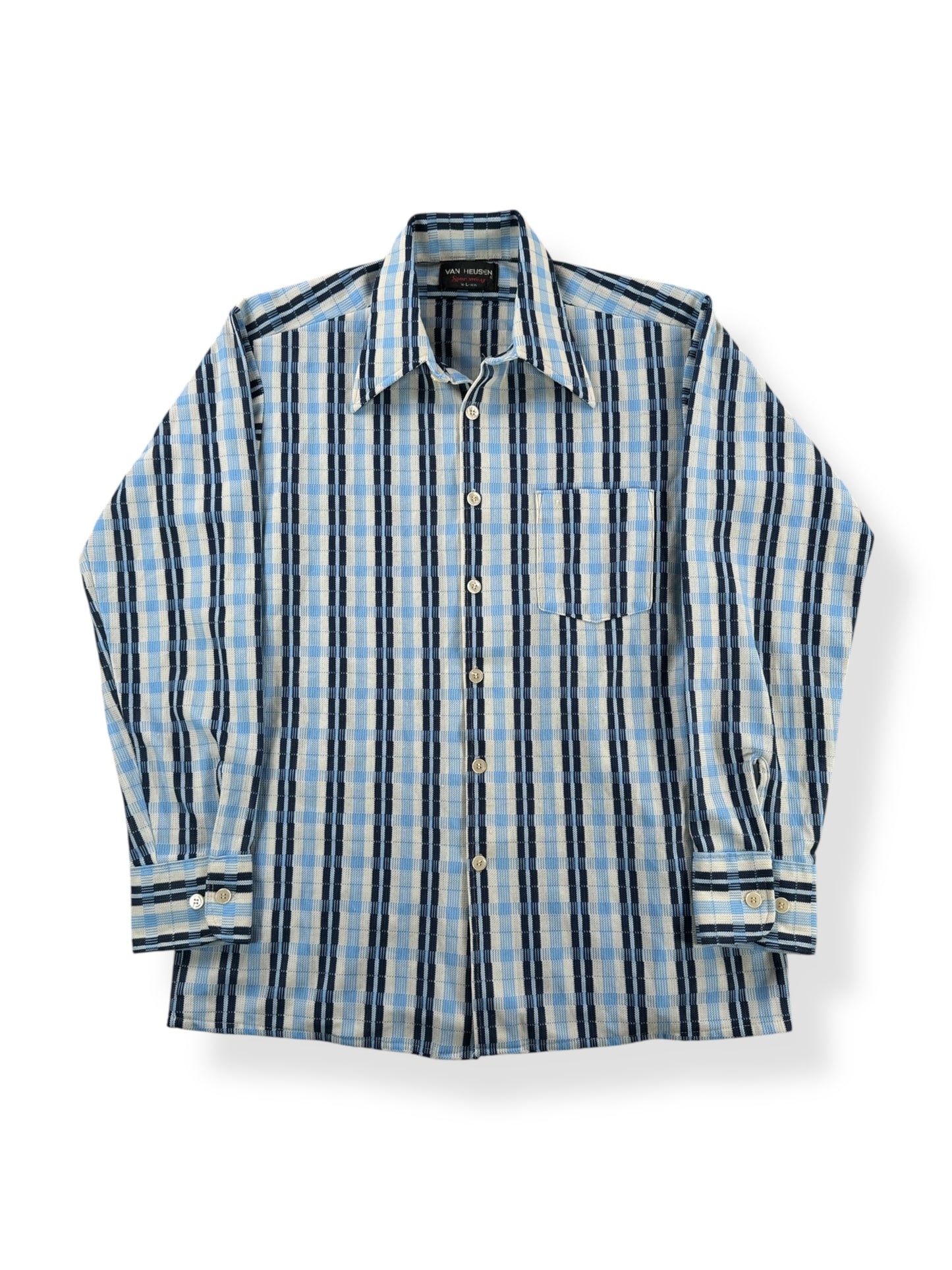 Front of Vintage 70s Van Heusen Longsleeve Button Up Shirt SZ L