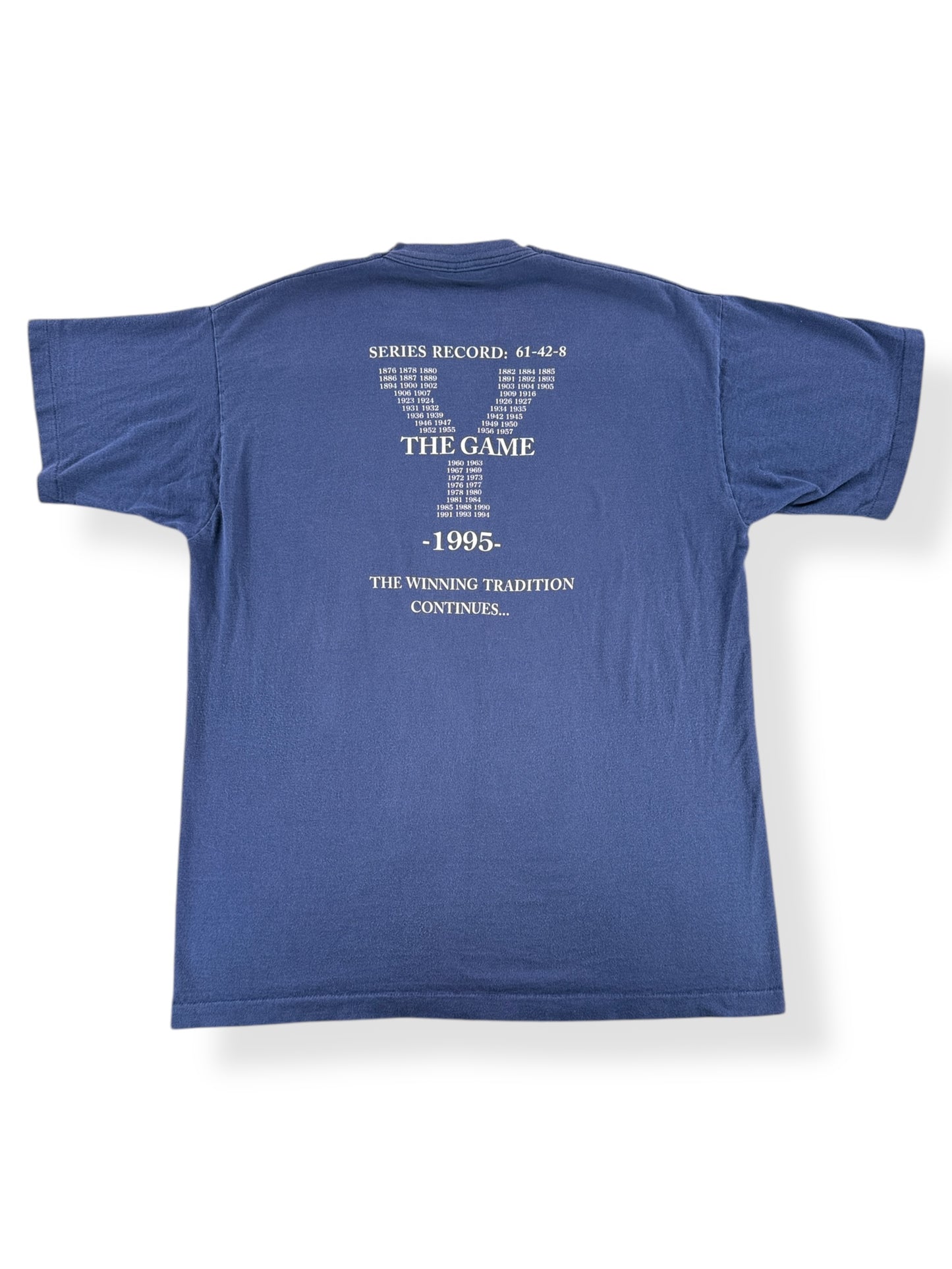 Back of Vintage Yale 1995 Tee SZ XL