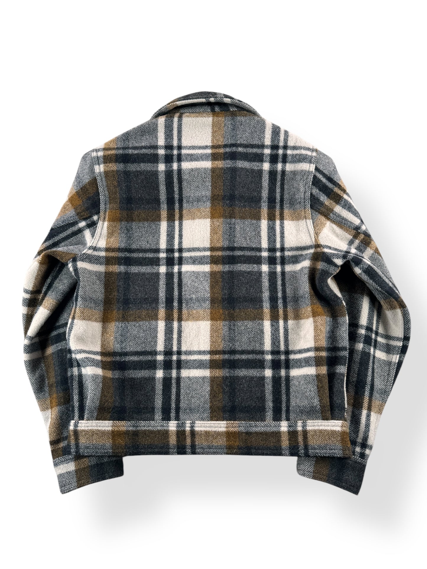 Back of Modern Ladies Filson Wool Plaid Jacket SZ XS