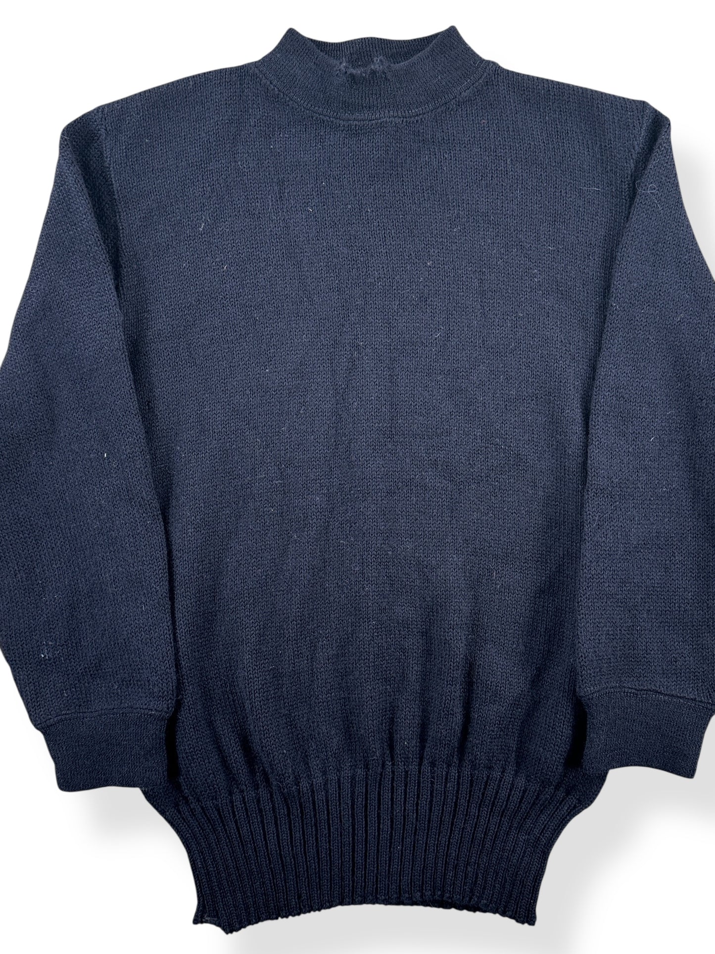 Front Close Up of Vintage USN Wool Sweater SZ XS AS IS