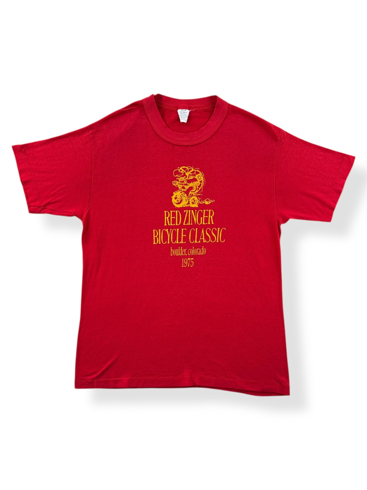 Front of Vintage Red Zinger Classic Tee SZ M