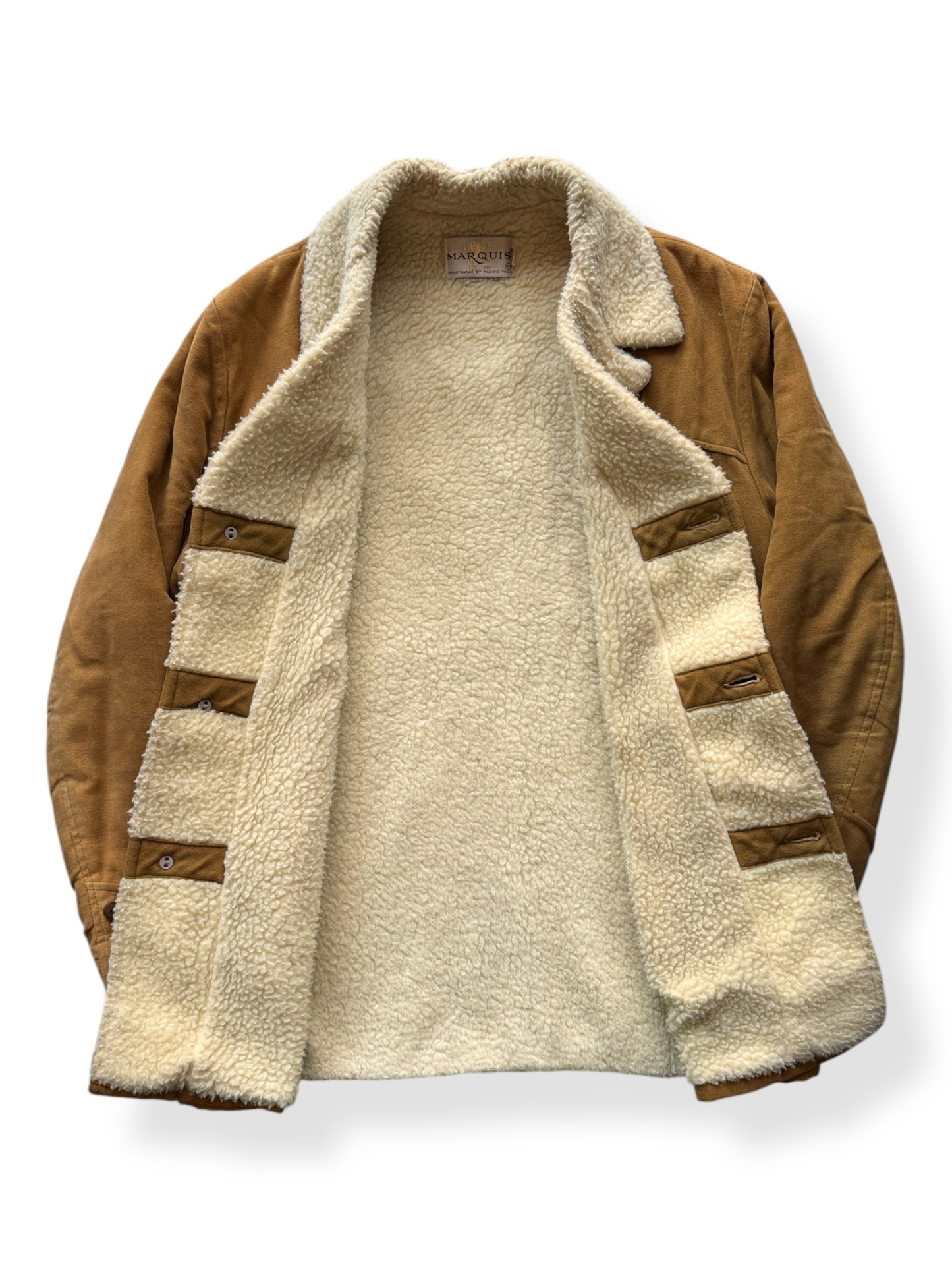 Inside of Vintage Marquis by Pacific Trail Shearling Lined Jacket SZ 44