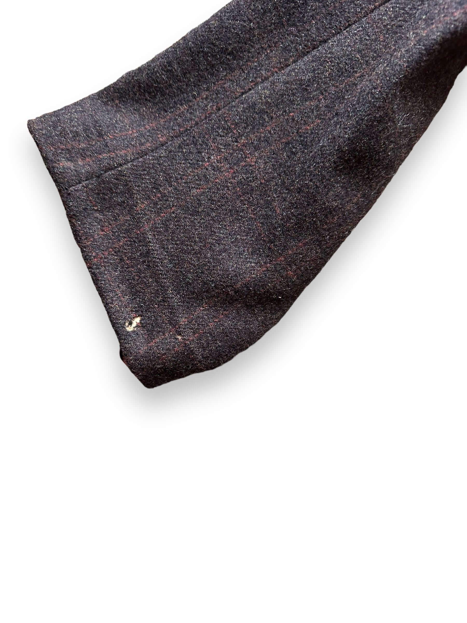 Small Holes on Cuff of Vintage Field & Stream Wool Jacket SZ 36 | Vintage Wool Jacket Seattle  | Seattle Vintage Clothing