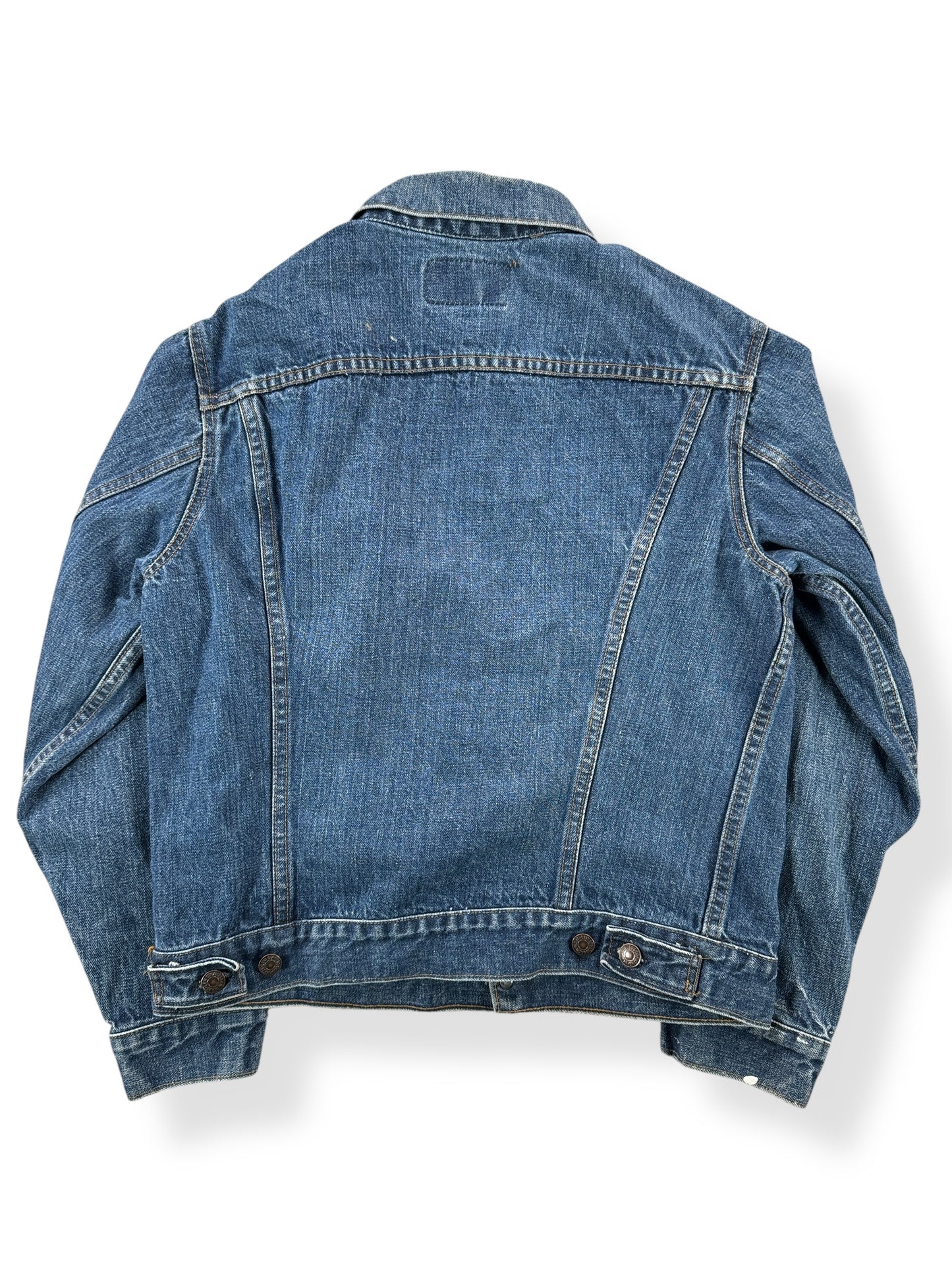 Back of Vintage Dark Levis 2-Pocket Trucker Jacket SZ M