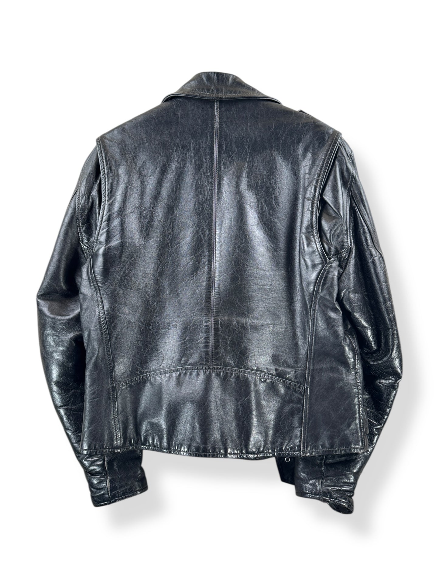 Back of Vintage Fidelity Leathers Biker Jacket SZ 42