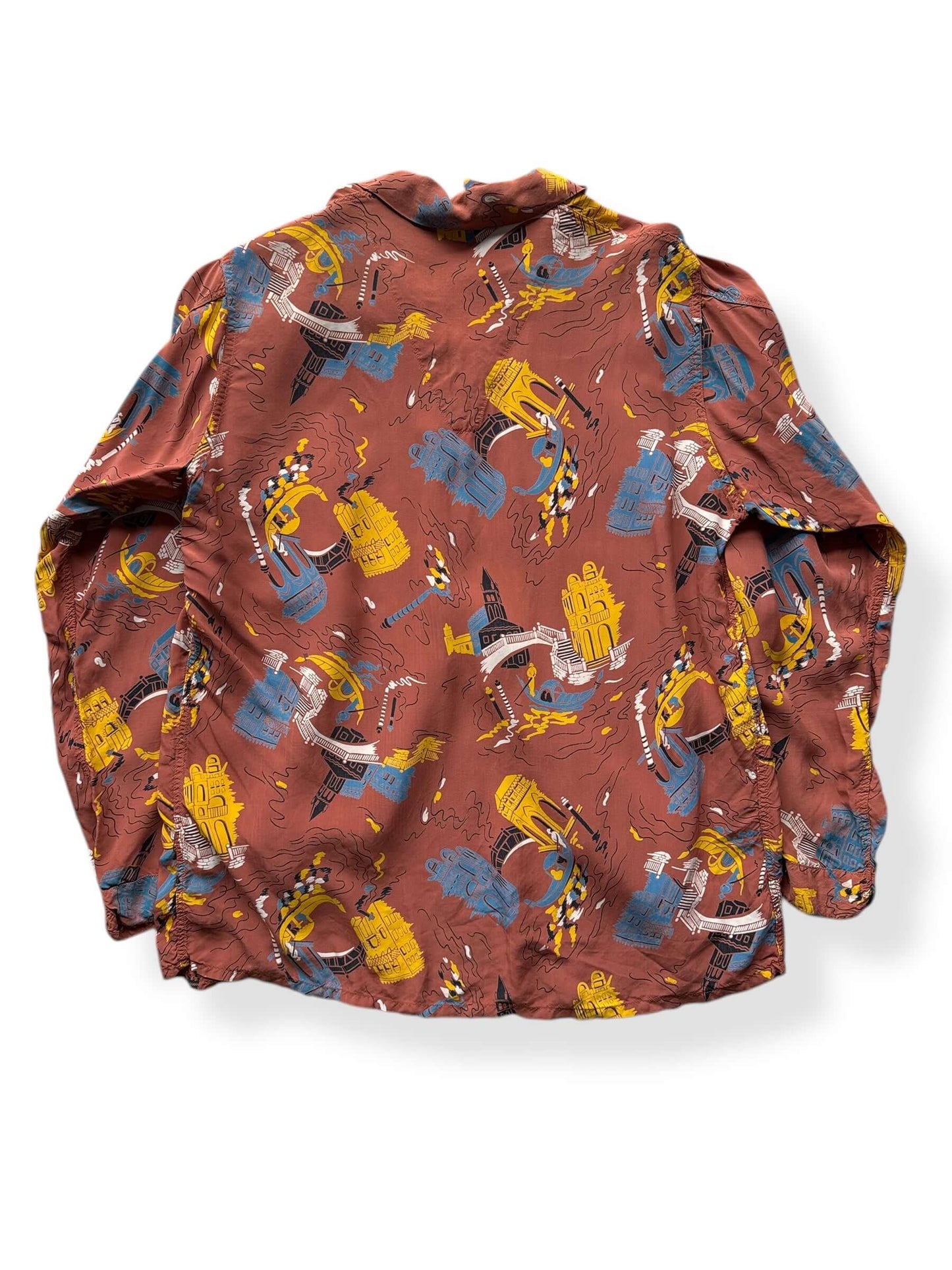 Back of Vintage Glover Long Sleeve Pajama Top SZ L