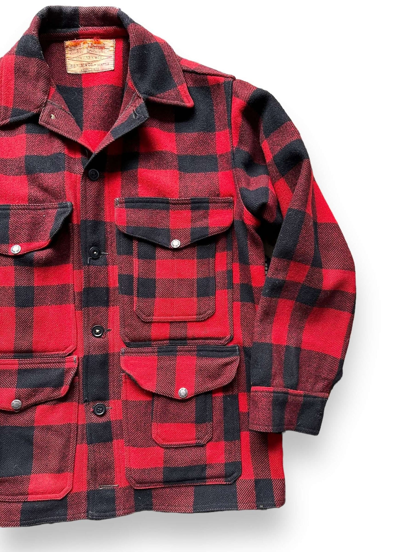 Front Left View of Vintage Filson Union Made Mackinaw Cruiser SZ 42 | Vintage Filson Workwear
