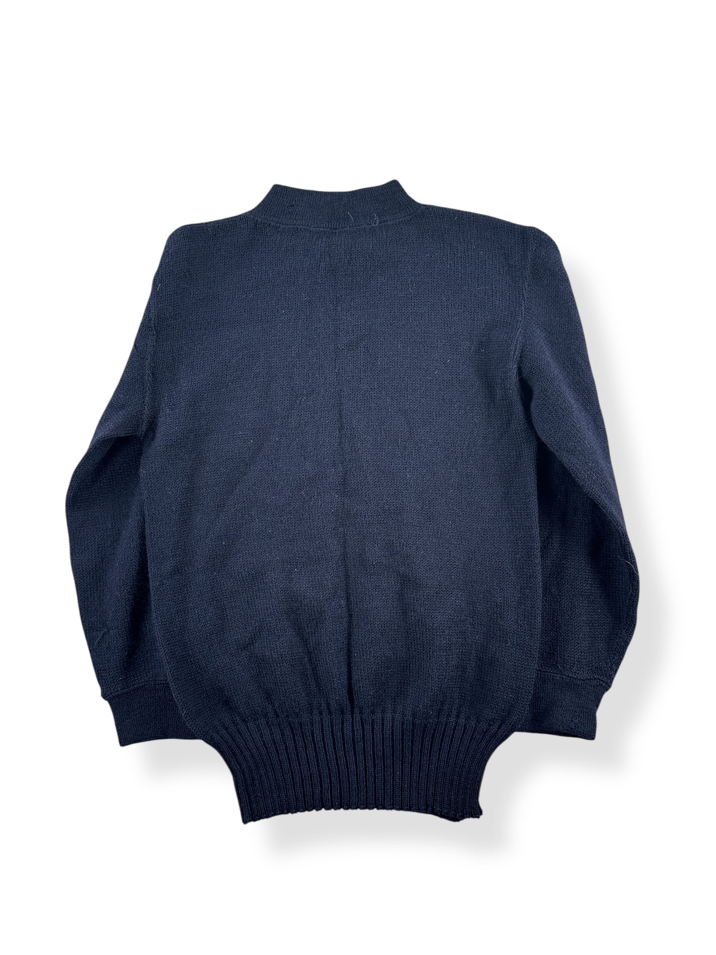 Back of Vintage USN Wool Sweater SZ XS AS IS