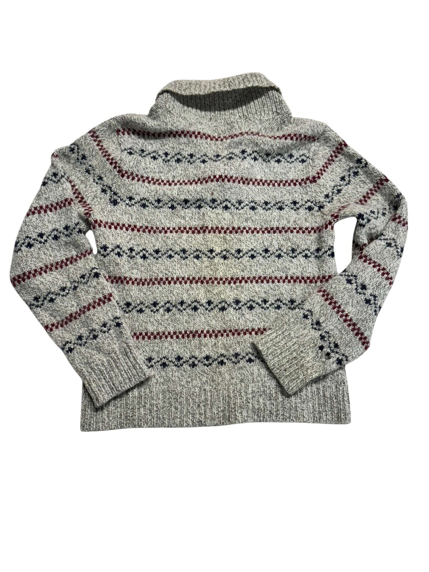 Back view of 1980s Collared Preppy Sweater M