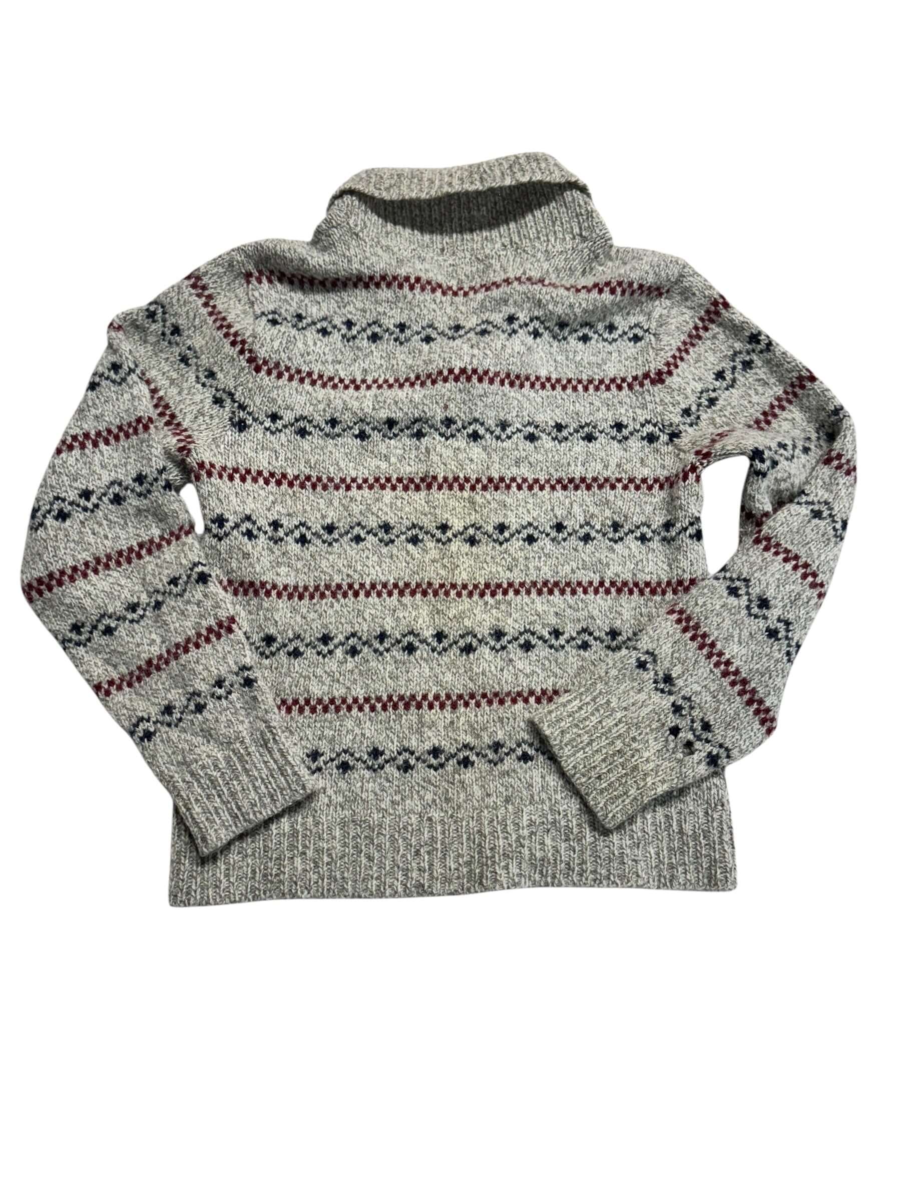 Back view of 1980s Collared Preppy Sweater M