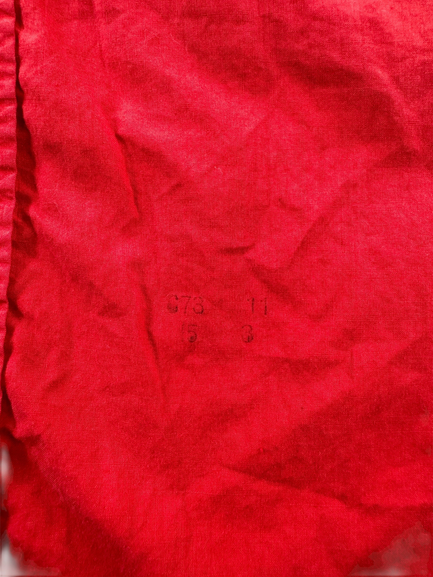 Stencil on Vintage New York Towner Red Button Up Shirt SZ M