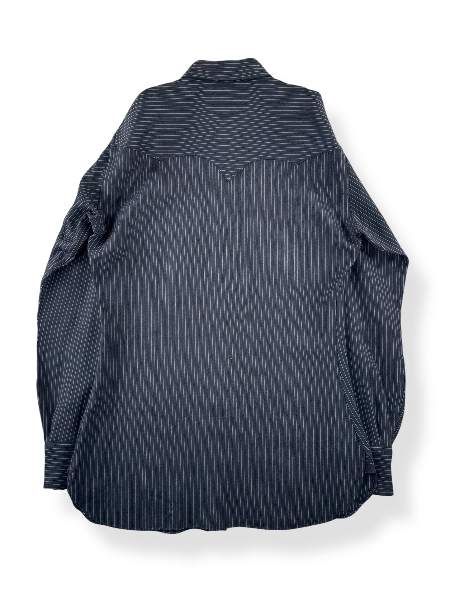 Back of Vintage 40s Wersteins of California Sawtooth Pearlsnap Shirt SZ 15-35 (Fits S)