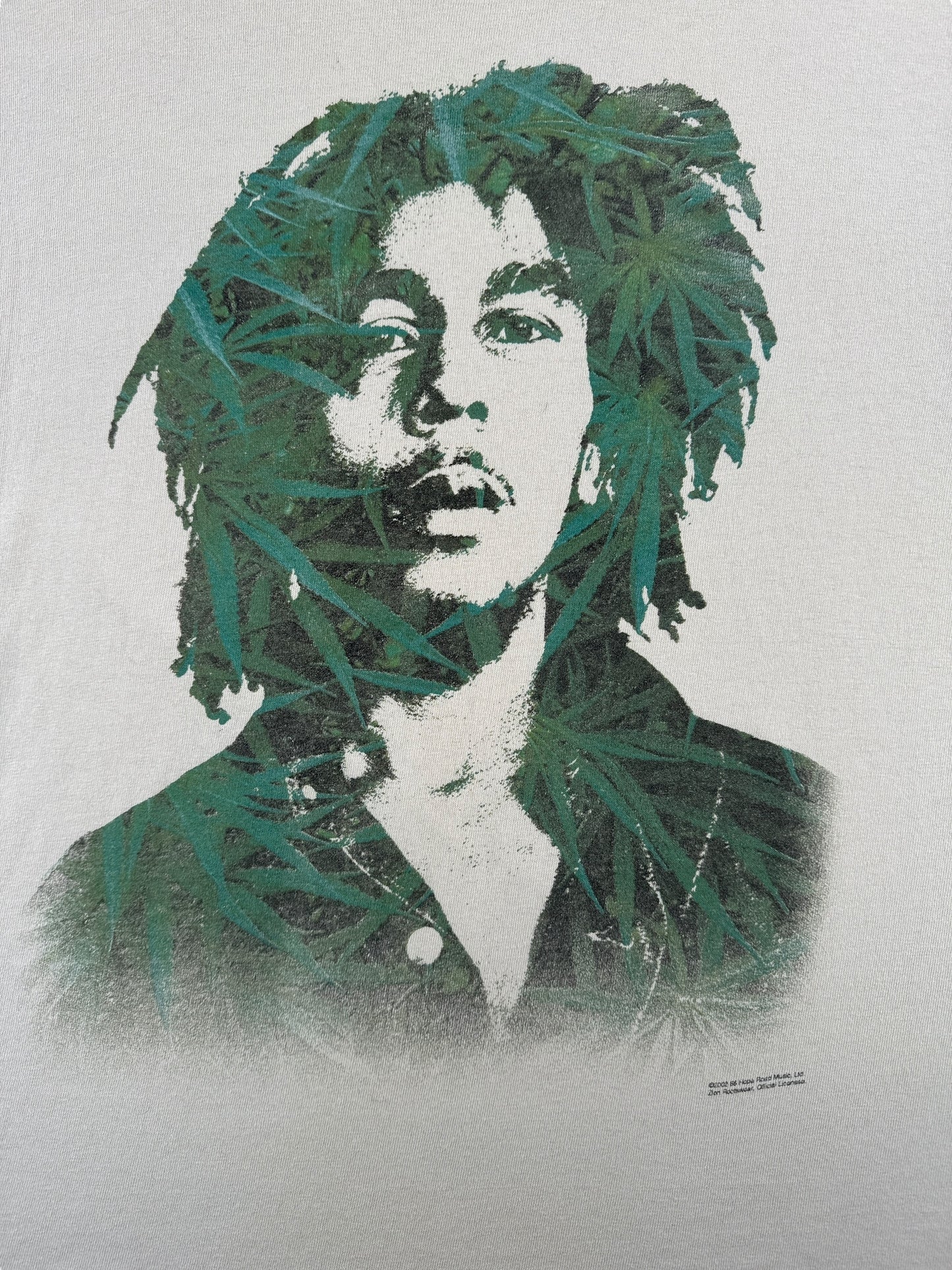 Front Graphic of Vintage Y2k Zion Rootswear Bob Marley Tee SZ L
