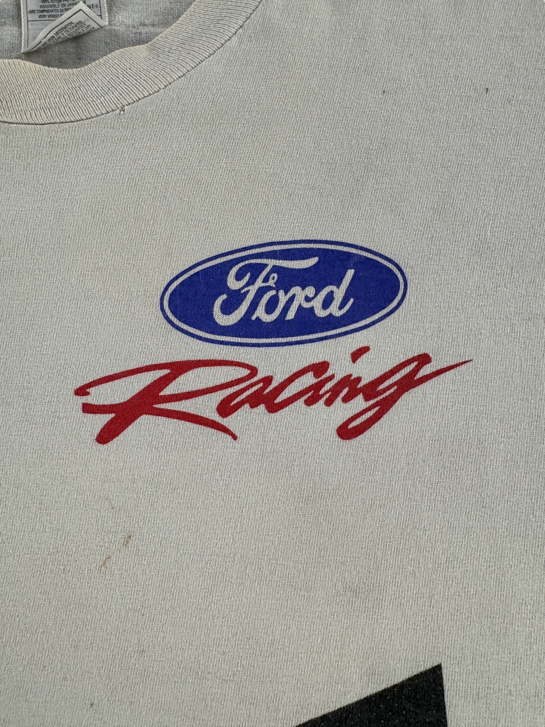 Front Graphic on Vintage Ford AOP Tee SZ XL AS IS