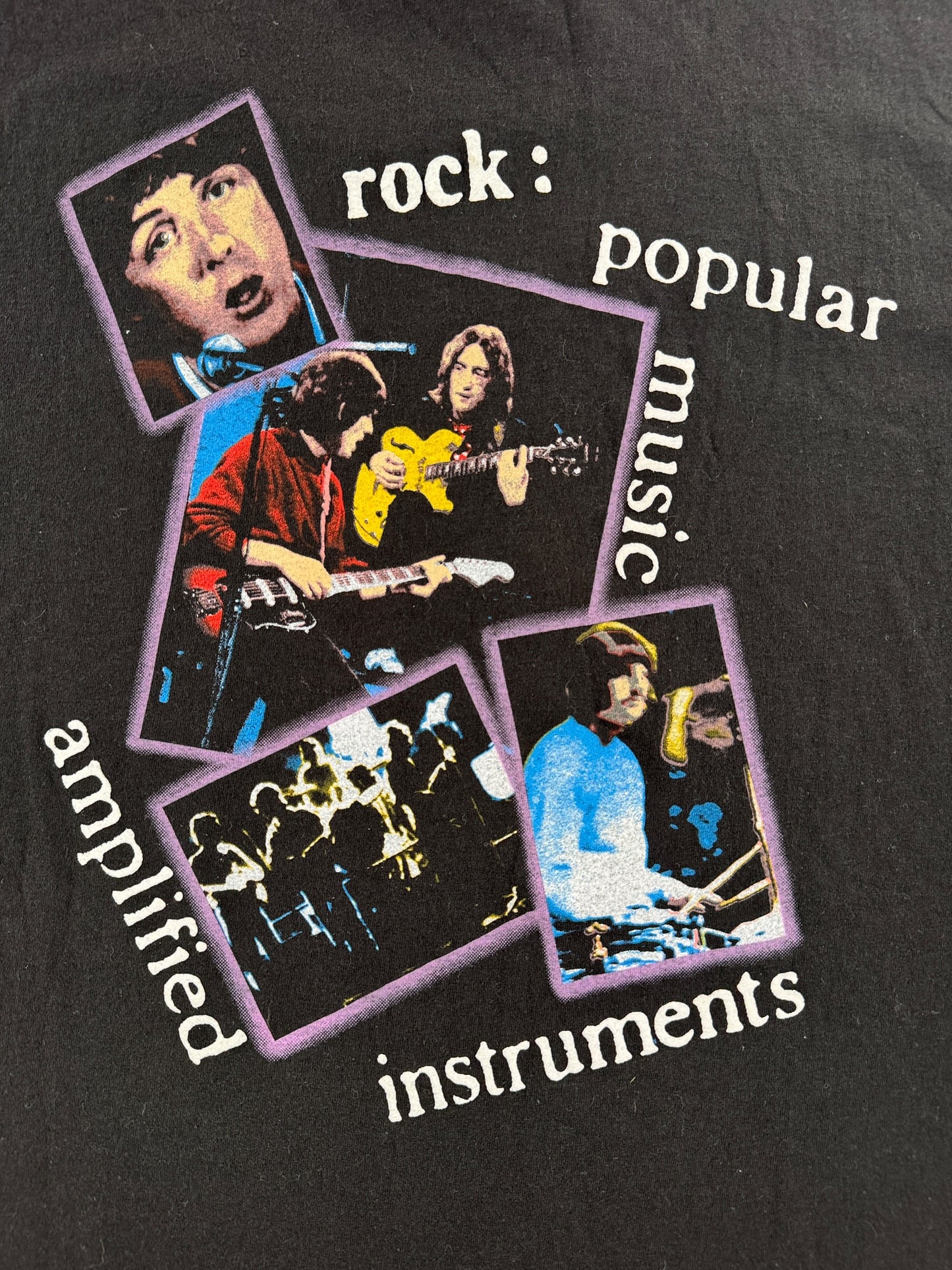 Back Graphic of Vintage The Beatles '91 Puff Print Tee SZ XL (Fits L)