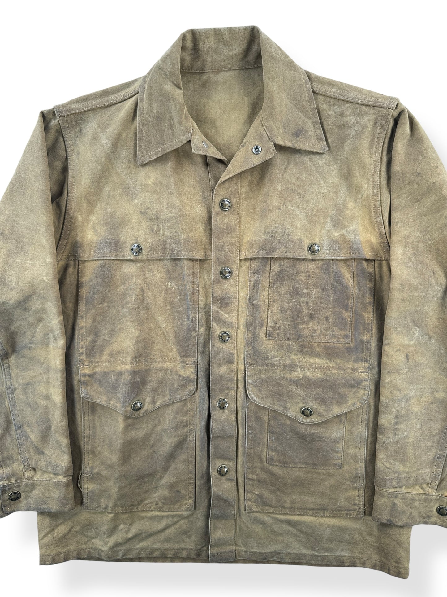 Front Close Up of Vintage Filson Tin Cruiser Jacket SZ 38