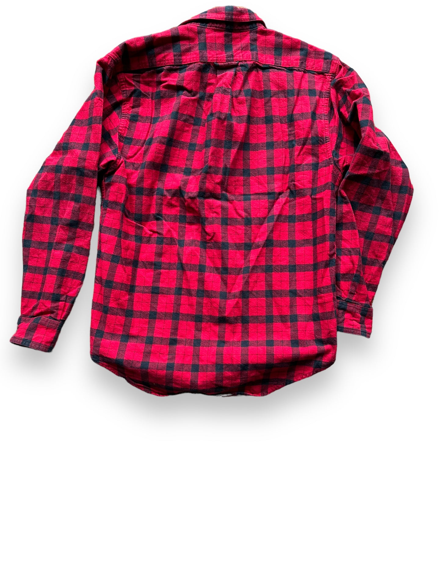 back of Filson Black and Red Guide Shirt | Barn Owl Vintage Goods | Vintage Filson Workwear Seattle