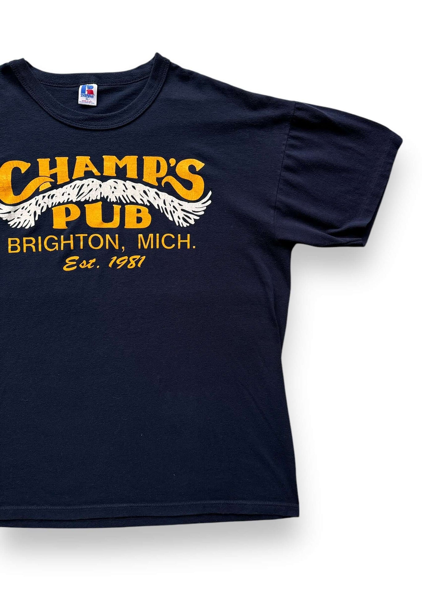 front left of Vintage Champ's Pub Tee SZ XL