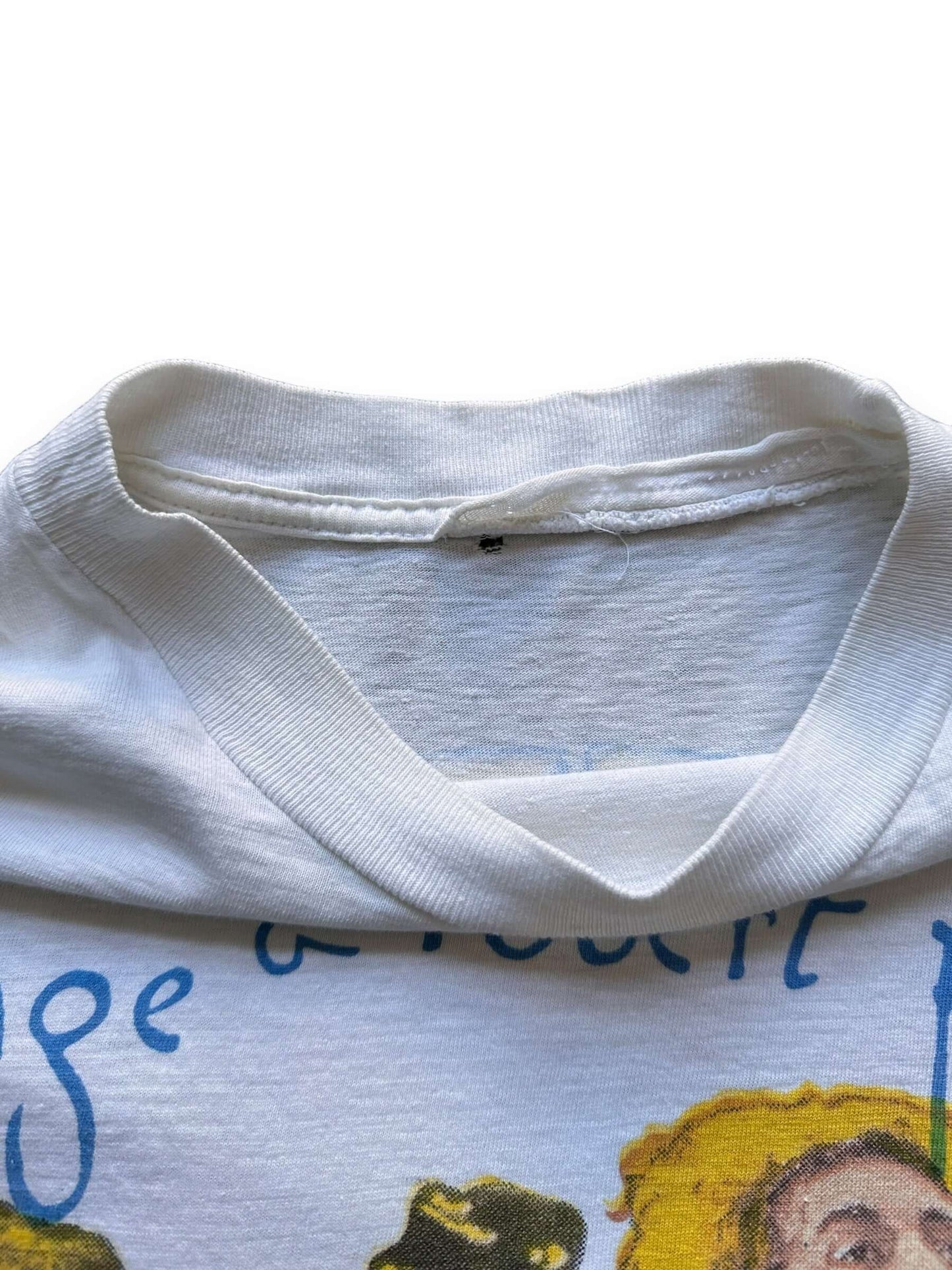 collar of Vintage 1995 Led Zeppelin "No Quarter" Jimmy Page & Robert Plant Band Tee SZ XL