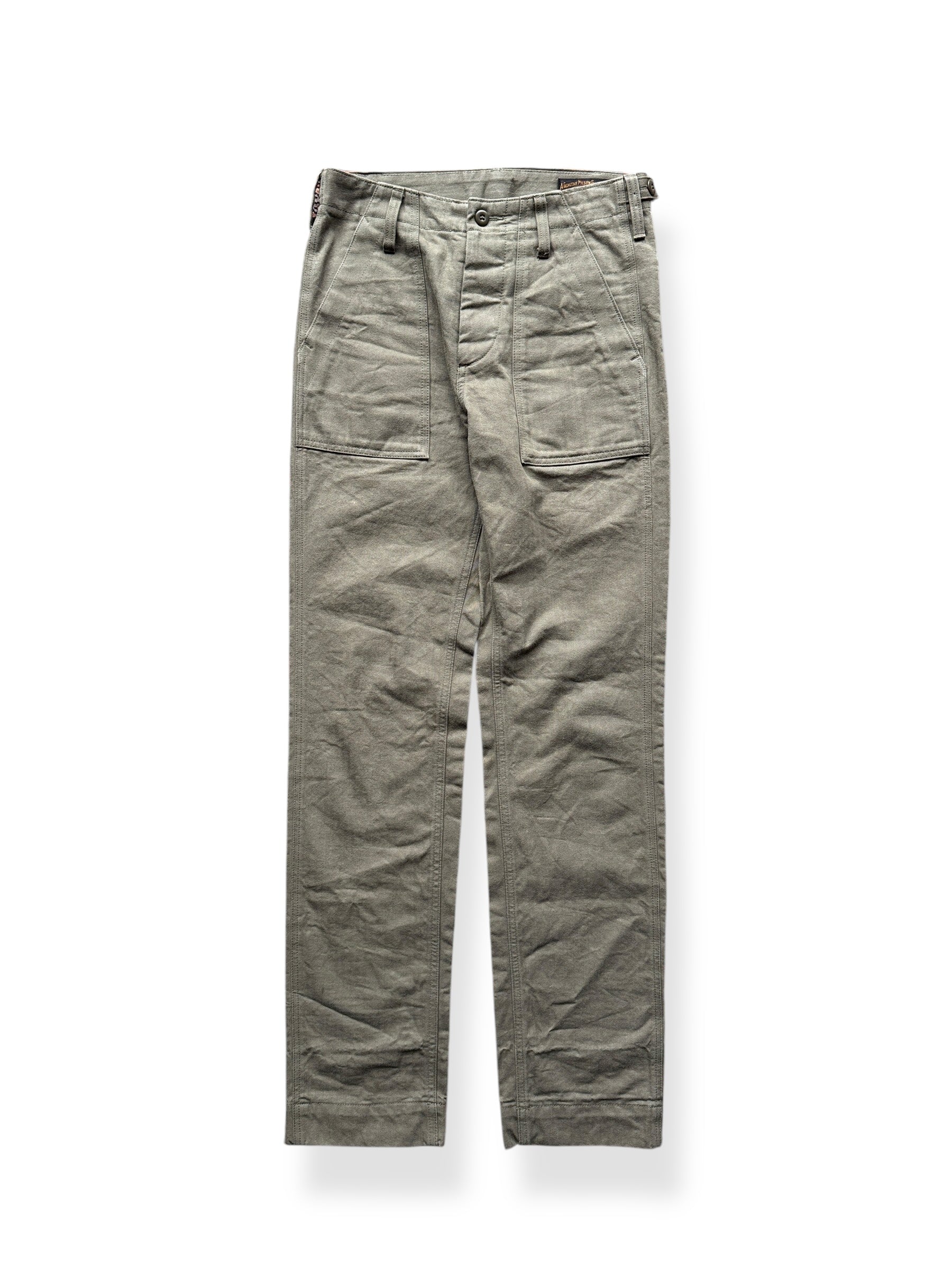 Front of Modern Filson Olive HBT Trousers W28