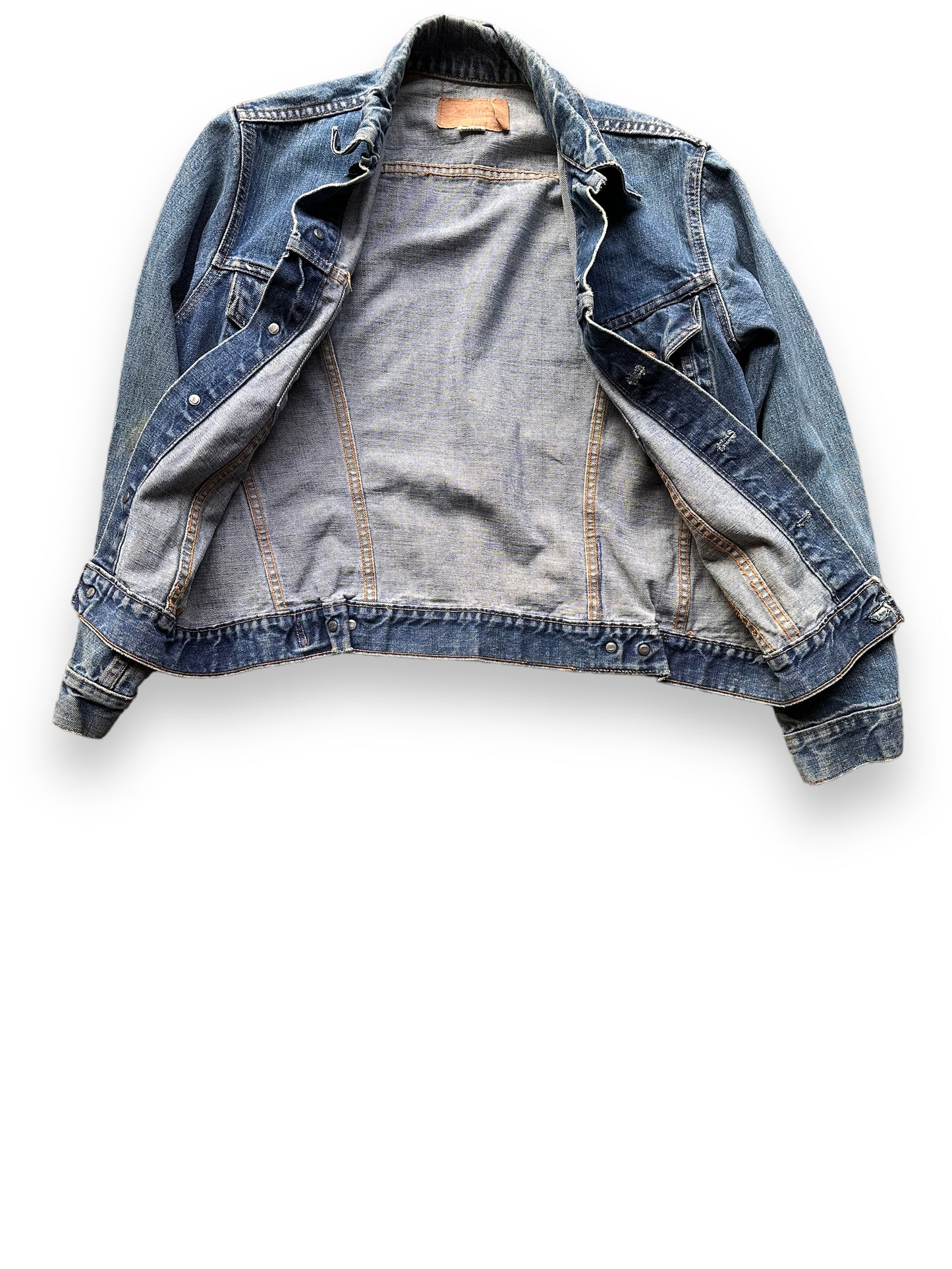 Interior View of Vintage Levis Type 3 Denim Trucker Jacket SZ L | Vintage Levis Jacket Seattle | Seattle Vintage Denim Clothing