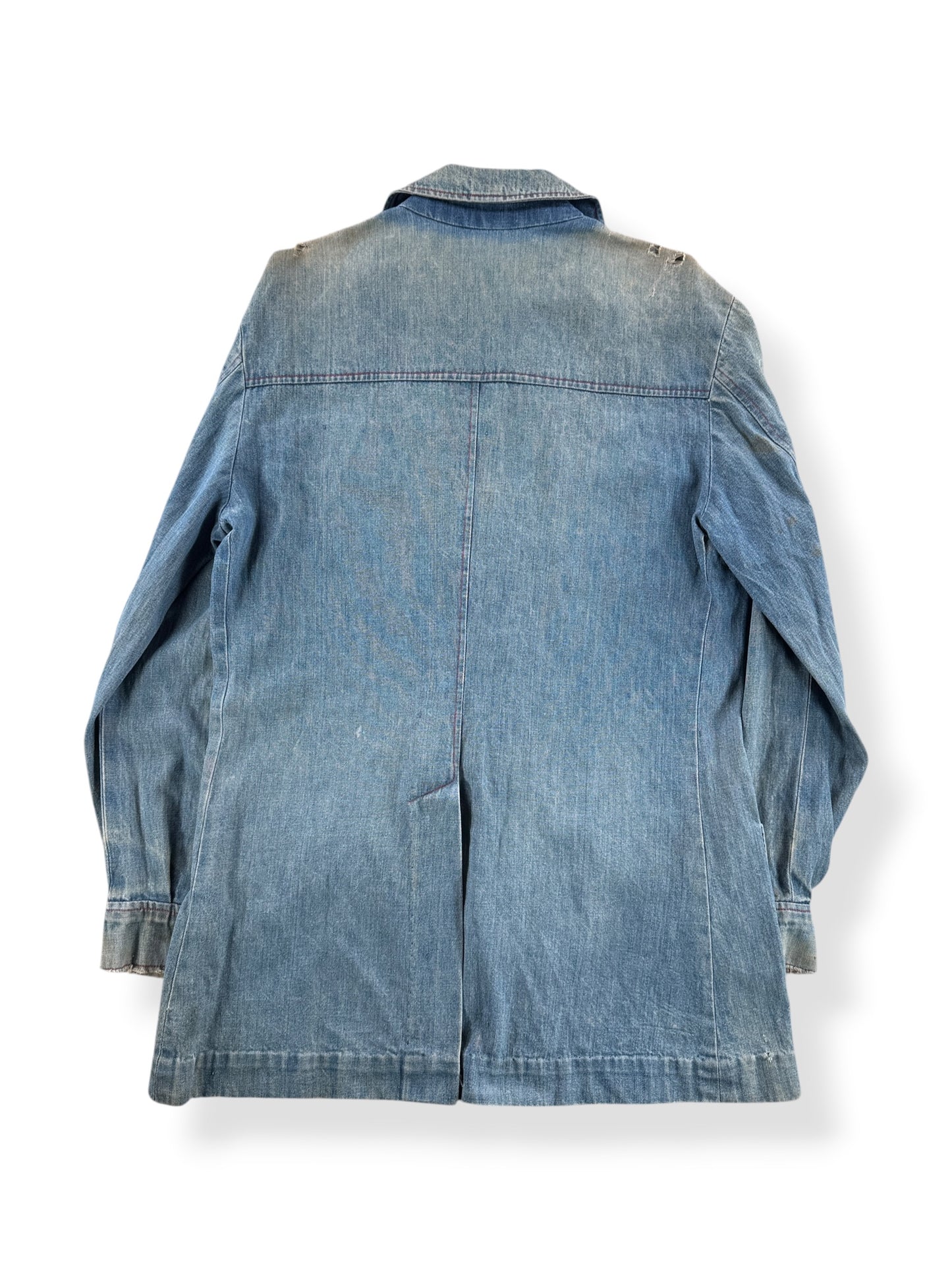 Back of Vintage Weird Denim Chore Coat SZ L