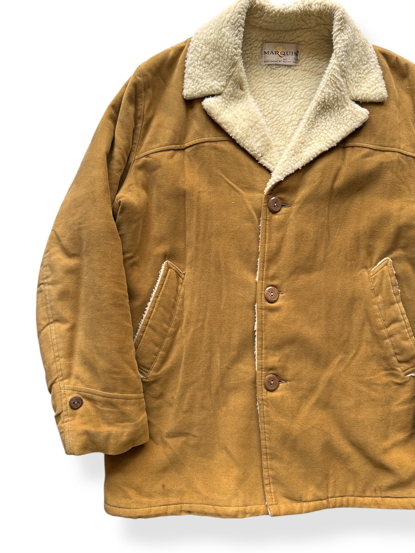Front Right of Vintage Marquis by Pacific Trail Shearling Lined Jacket SZ 44