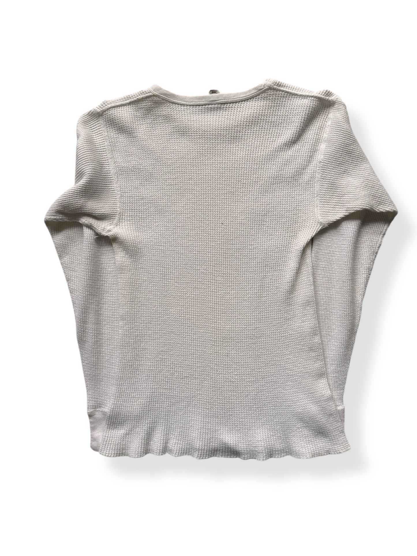 Back of Vintage Sears 100% Cotton Thermal Top SZ L