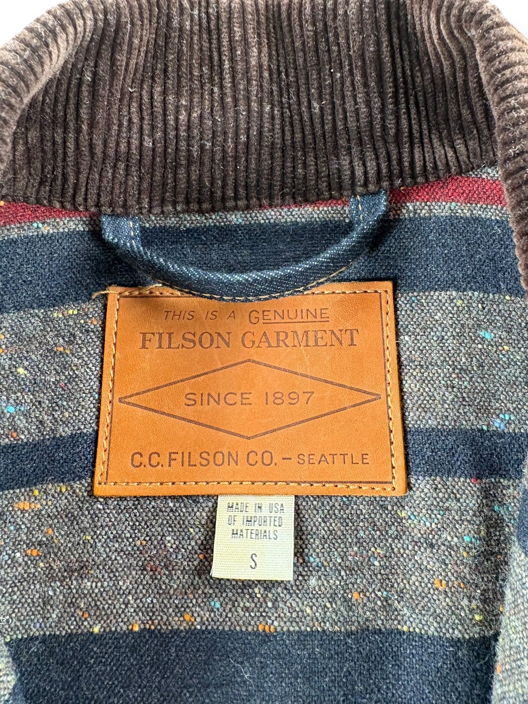 Tag on Modern Filson Lined Denim Cruiser Jacket SZ S