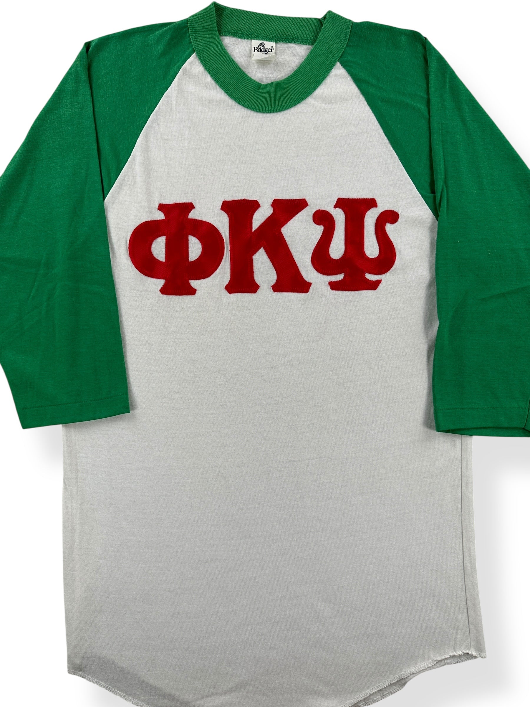 Front Close Up of Vintage Frat Raglan SZ S